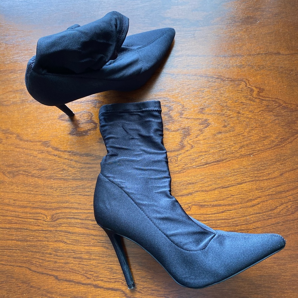 Black Stretch Heels